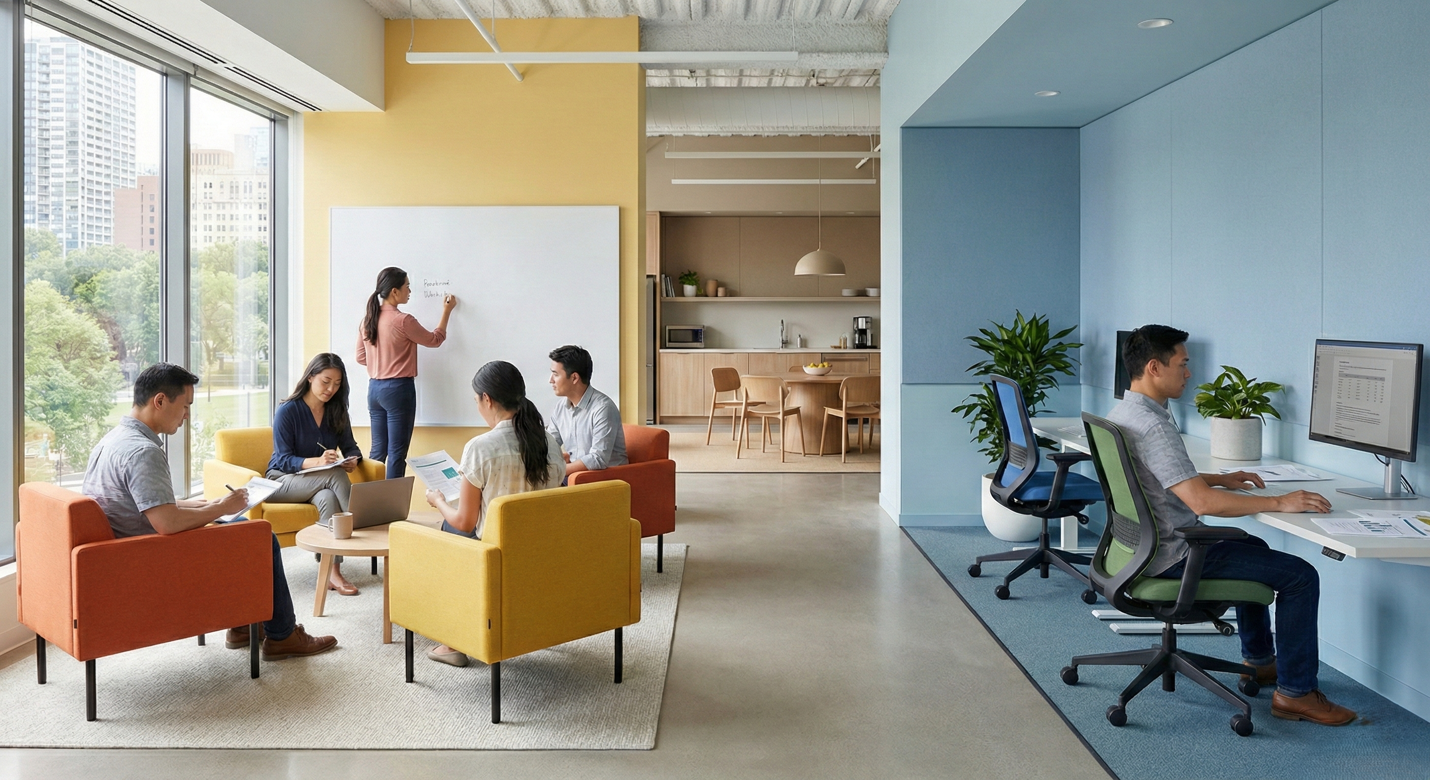 オフィスの色彩心理：働く環境を変える色の力