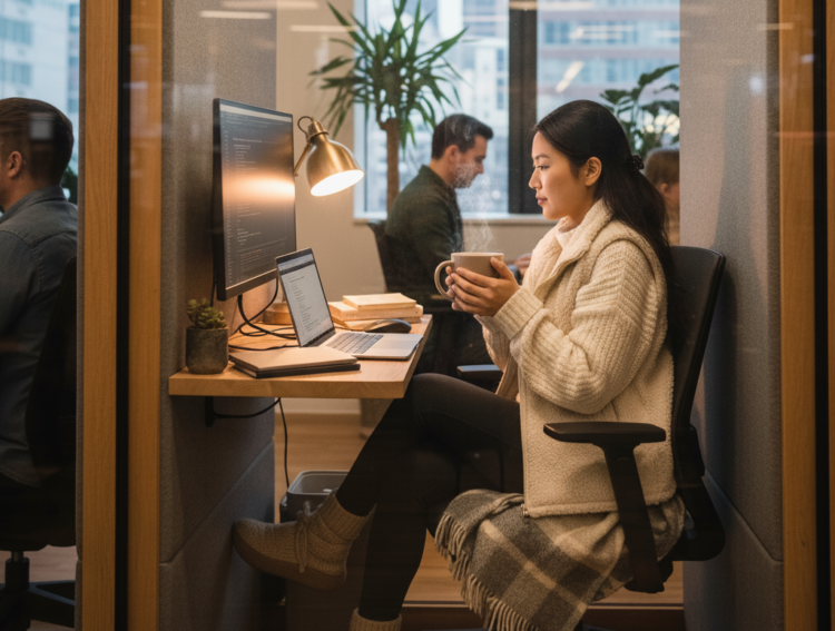空調とレイアウトのいい関係—  冬のオフィスをもっと心地よくするヒント