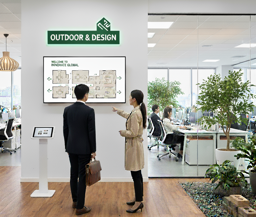 オフィスに、声を持たせる — サイネージがつくる“伝わる”空間づくり