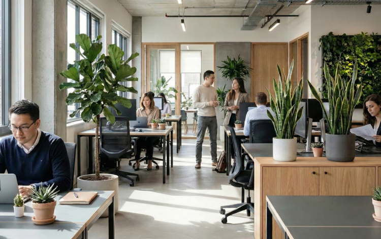 忙しいオフィスにこそ、静かな緑を ― 心のスピードを整えるミニマル植栽のすすめ ―